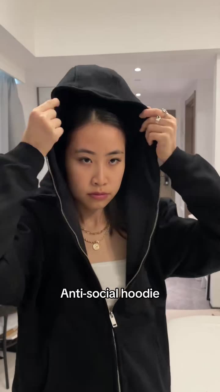 Person wearing the balaclava hoodie