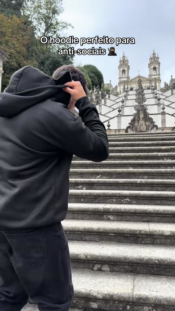 Person wearing the balaclava hoodie
