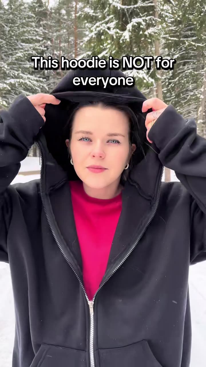 Person wearing the balaclava hoodie