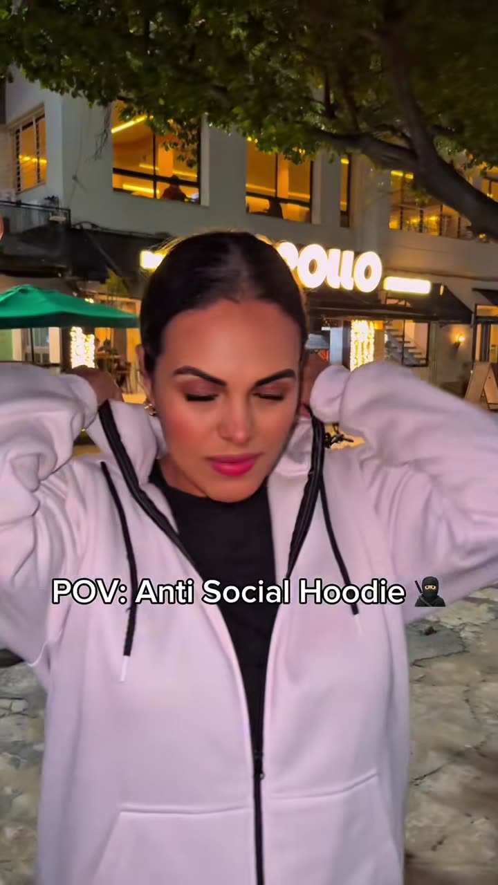 Person wearing the balaclava hoodie