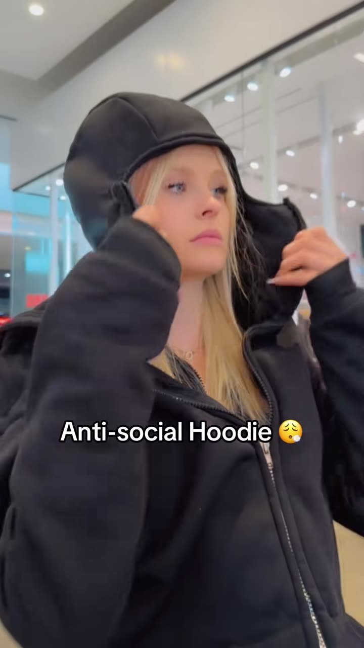 Person wearing the balaclava hoodie