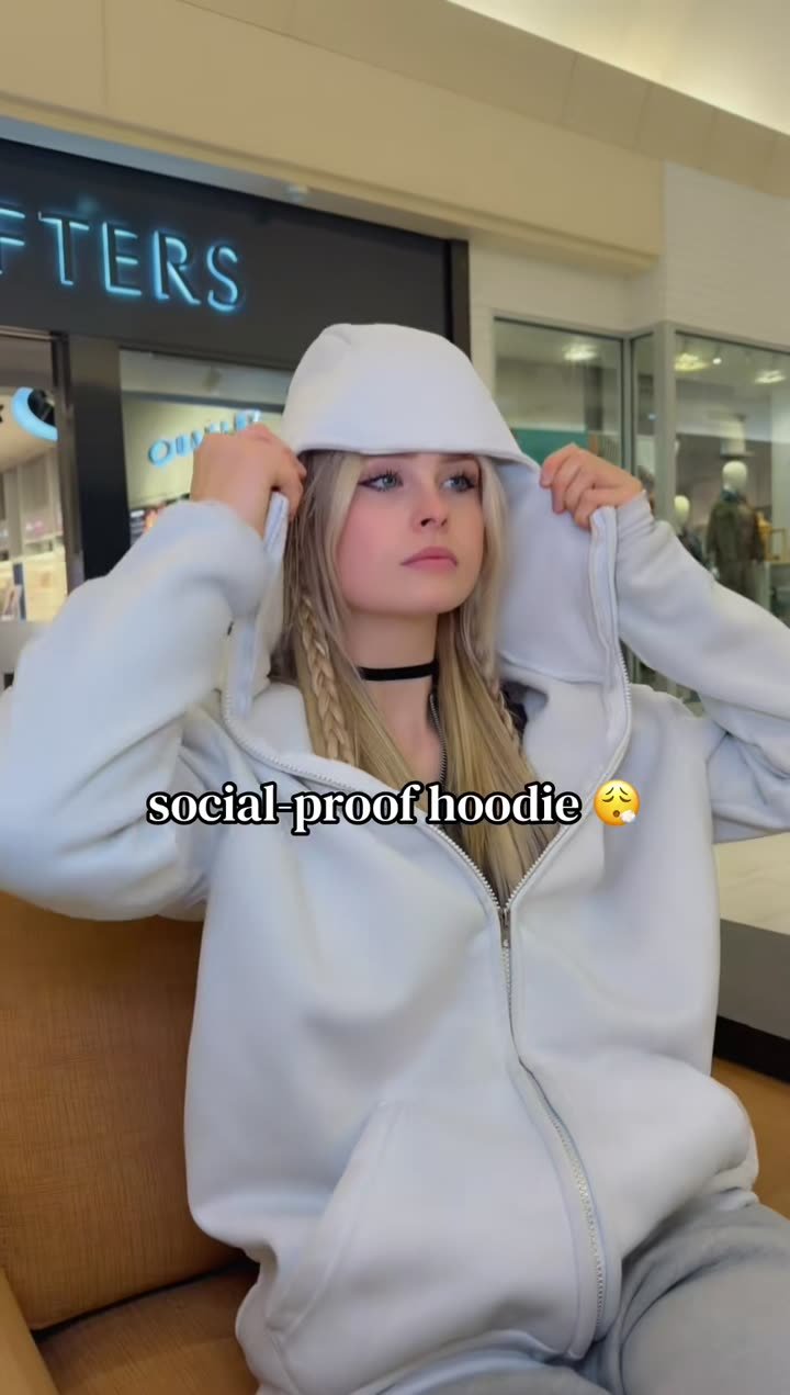Person wearing the balaclava hoodie